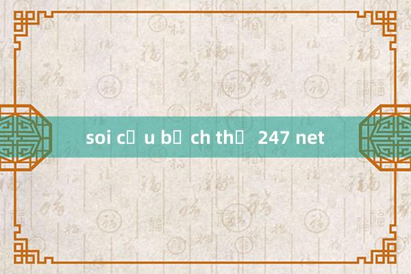 soi cầu bạch thủ 247 net