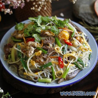 Miến xào lòng mề gà